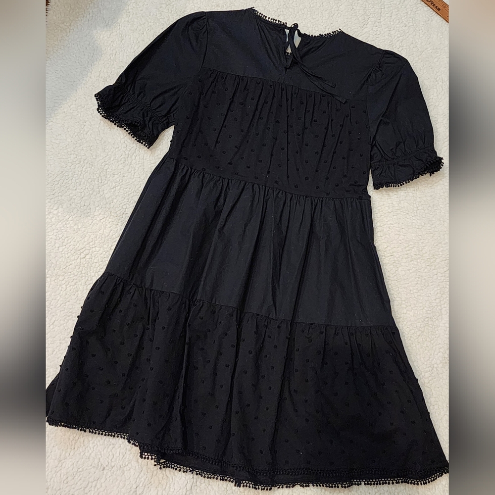 Who What Wear Black Midi Dress - Picture 2 of 8